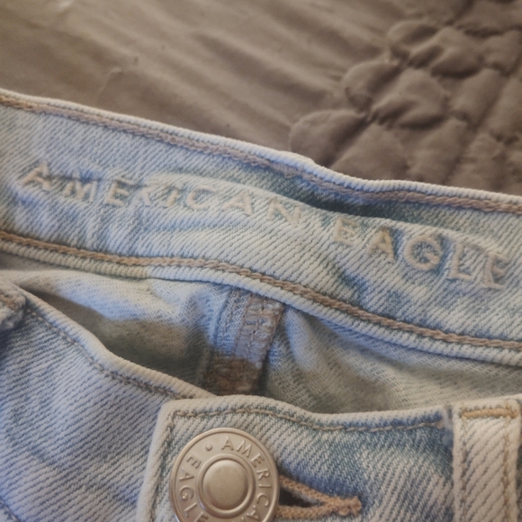AMERICAN EAGLE 90's Straight Jeans - Light Wash Size 4 - Picture 12 of 14